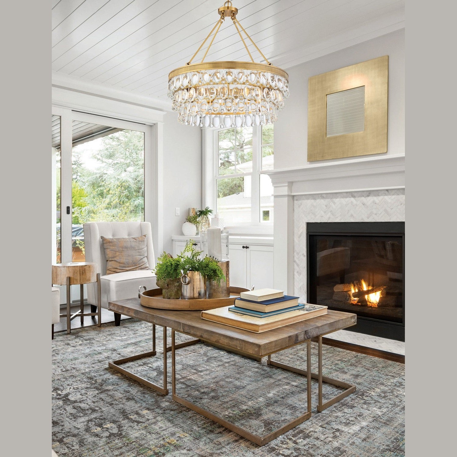 Savoy House - 7-8701-6-322 - Six Light Pendant - Windham - Warm Brass
