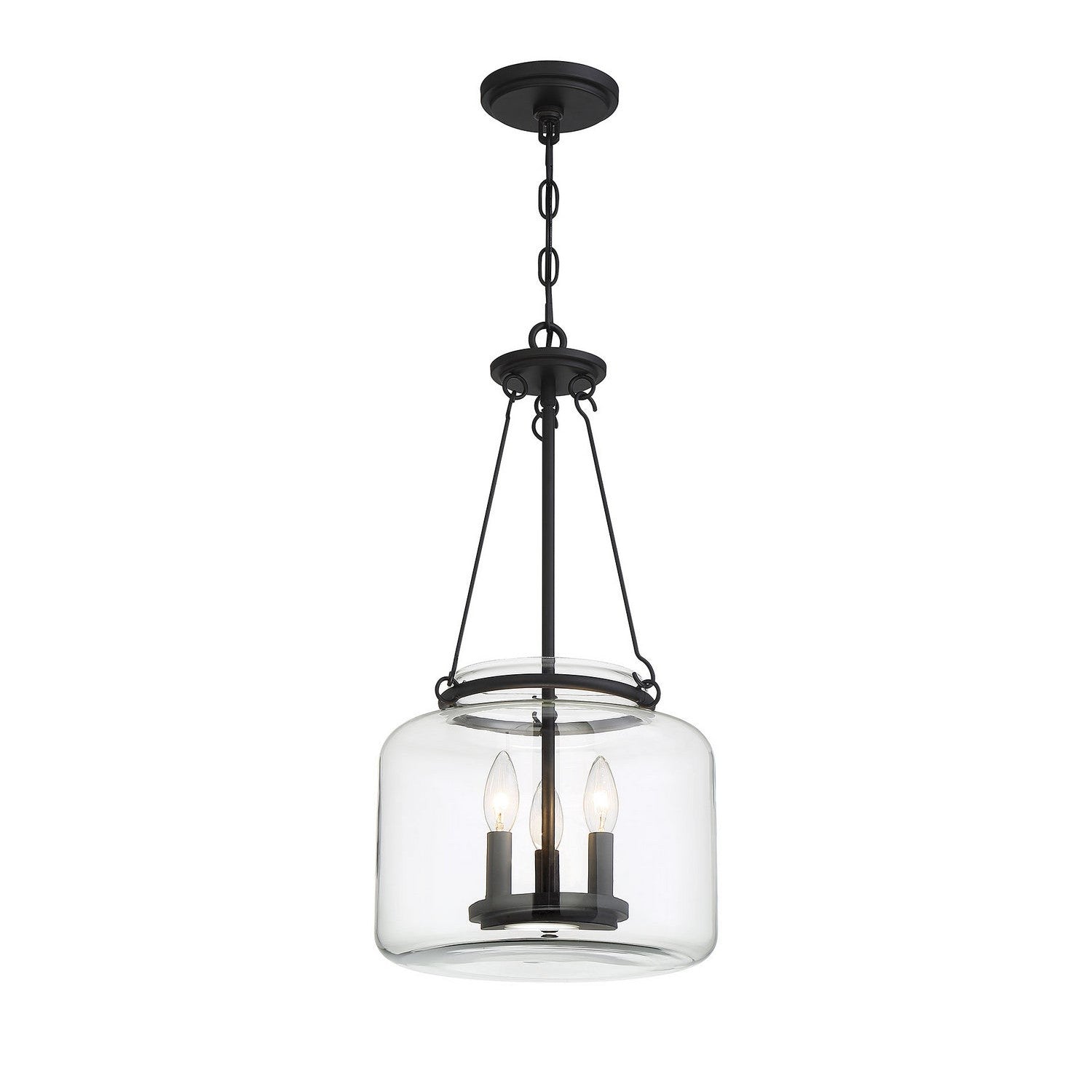 Savoy House - 7-9006-3-89 - Three Light Pendant - Akron - Matte Black