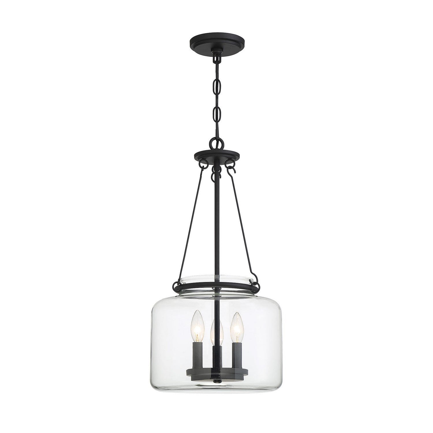 Savoy House - 7-9006-3-89 - Three Light Pendant - Akron - Matte Black