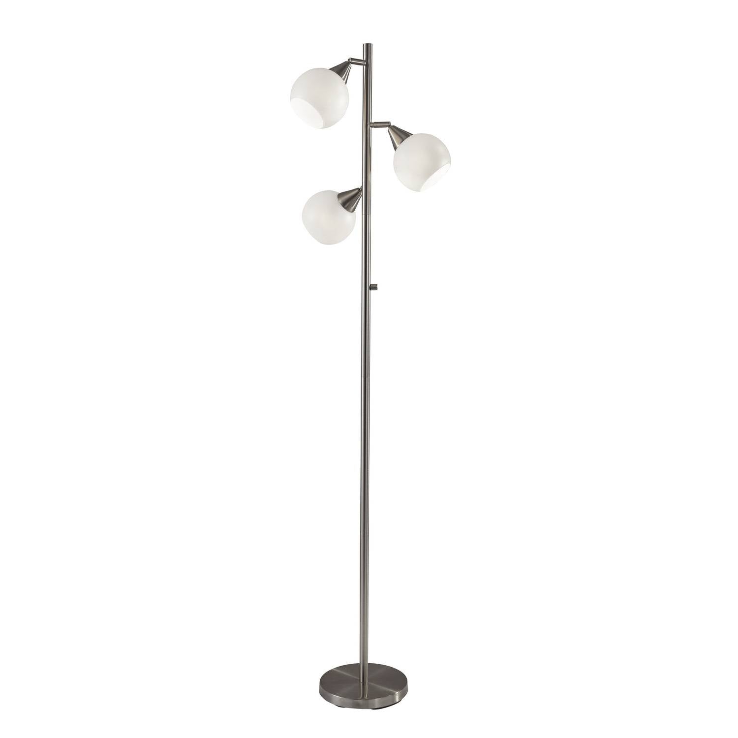Adesso Home - 1533-22 - Three Light Tree Lamp - Phillip - Brushed Steel