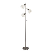 Adesso Home - 1533-22 - Three Light Tree Lamp - Phillip - Brushed Steel