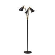 Adesso Home - 3249-01 - Three Light Floor Lamp - Nadine - Matte Black