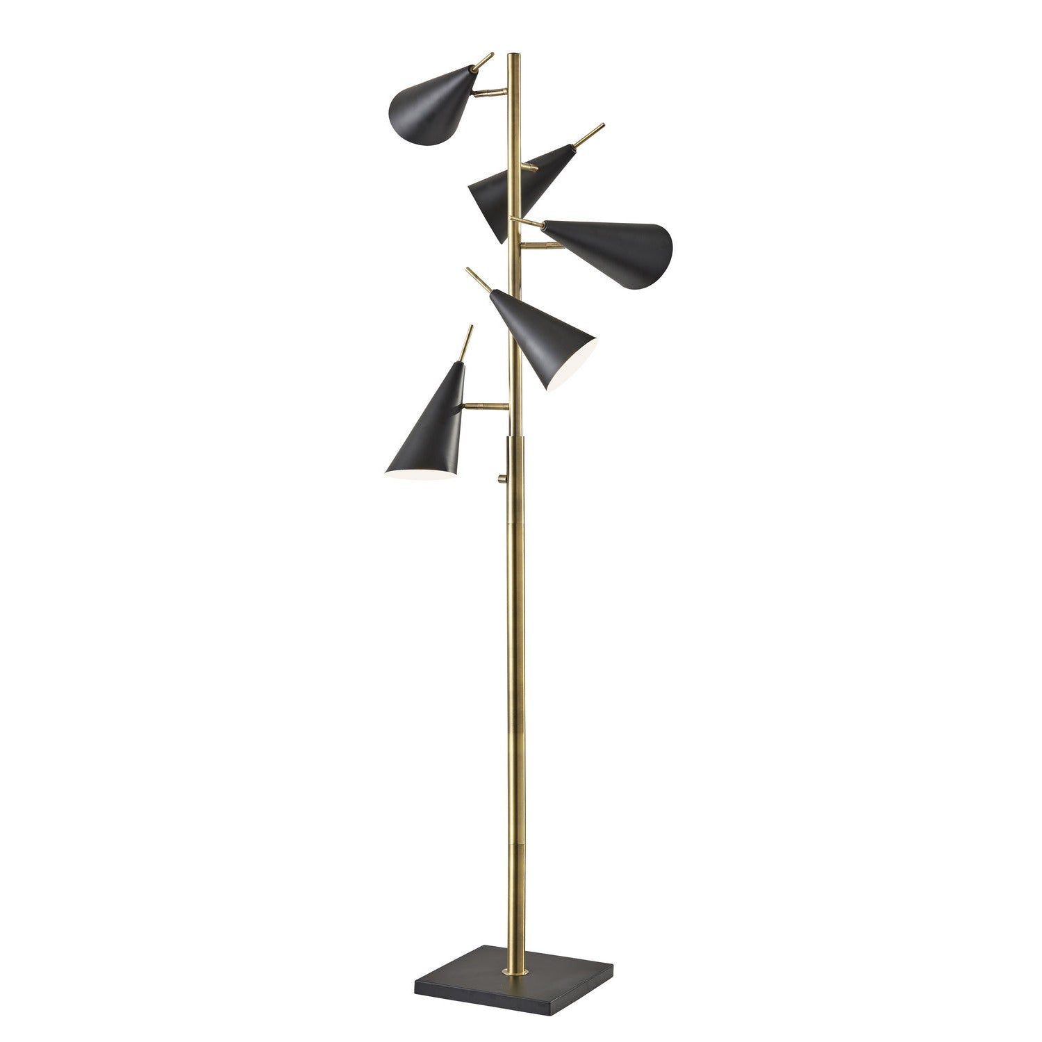 Adesso Home - 3477-21 - Five Light Tree Lamp - Owen - Black Painted