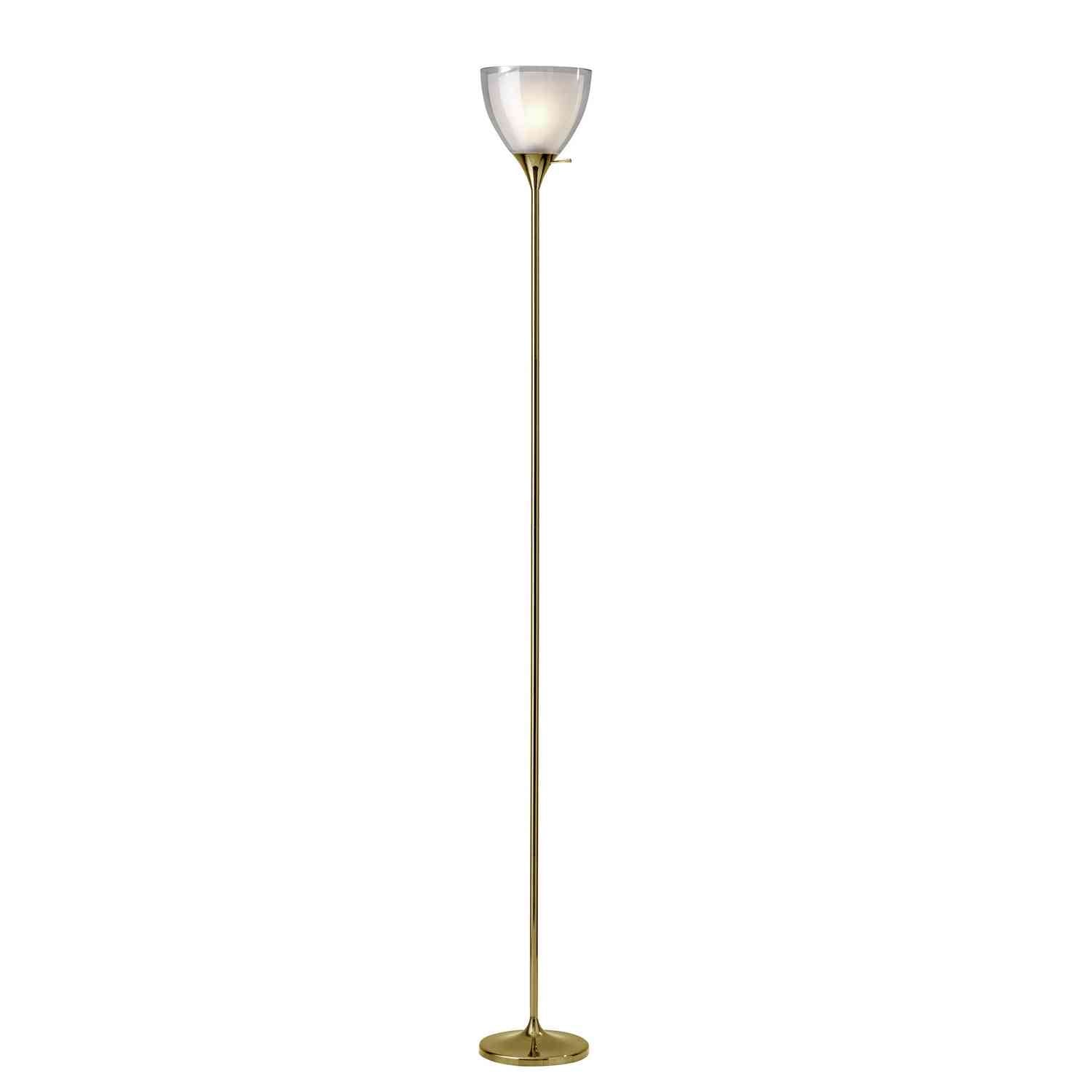 Adesso Home - 3565-04 - Torchiere - Presley - Shiny Gold