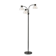 Adesso Home - 3566-01 - Three Light Floor Lamp - Presley - Black Nickel