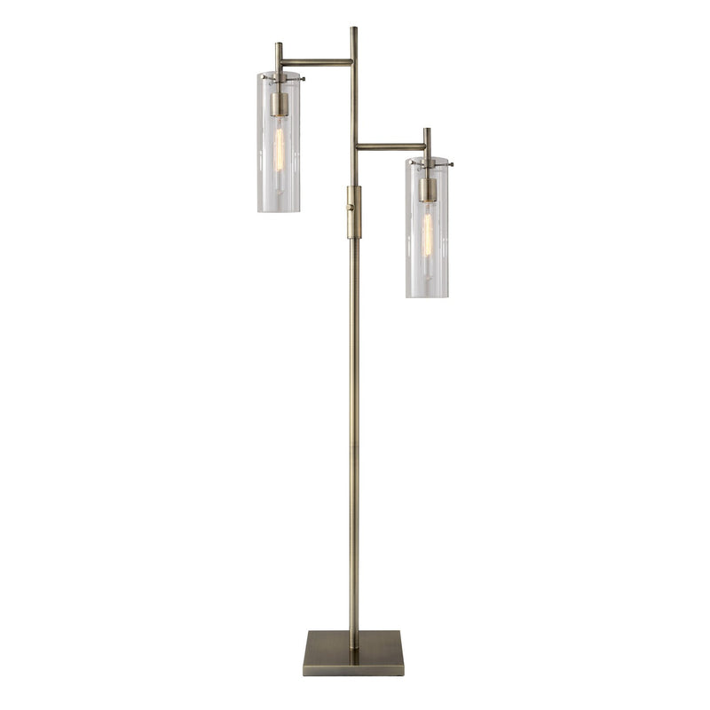 Adesso Home - 3853-21 - Two Light Floor Lamp - Dalton - Antique Brass