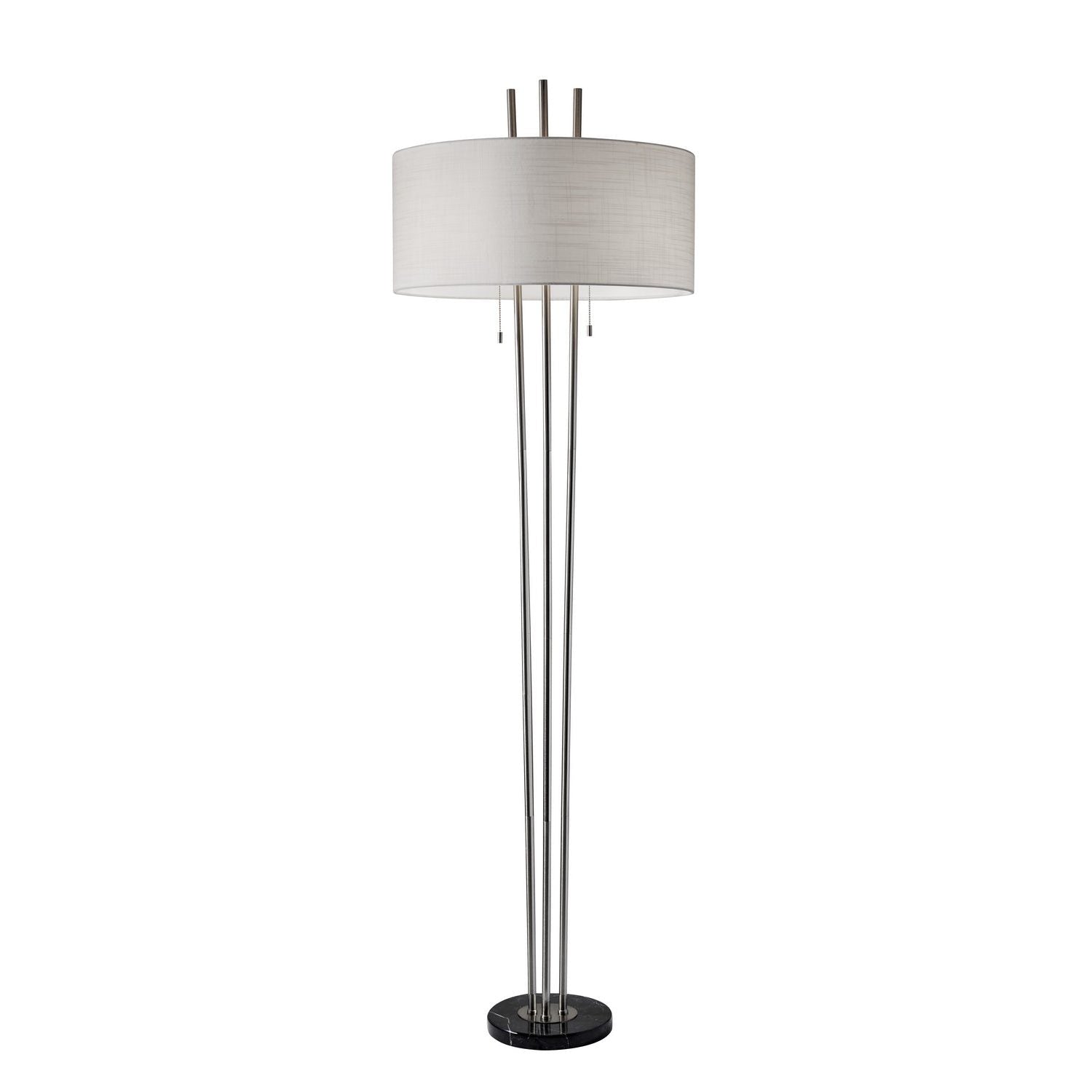 Adesso Home - 4073-22 - Two Light Floor Lamp - Anderson - Black Marble