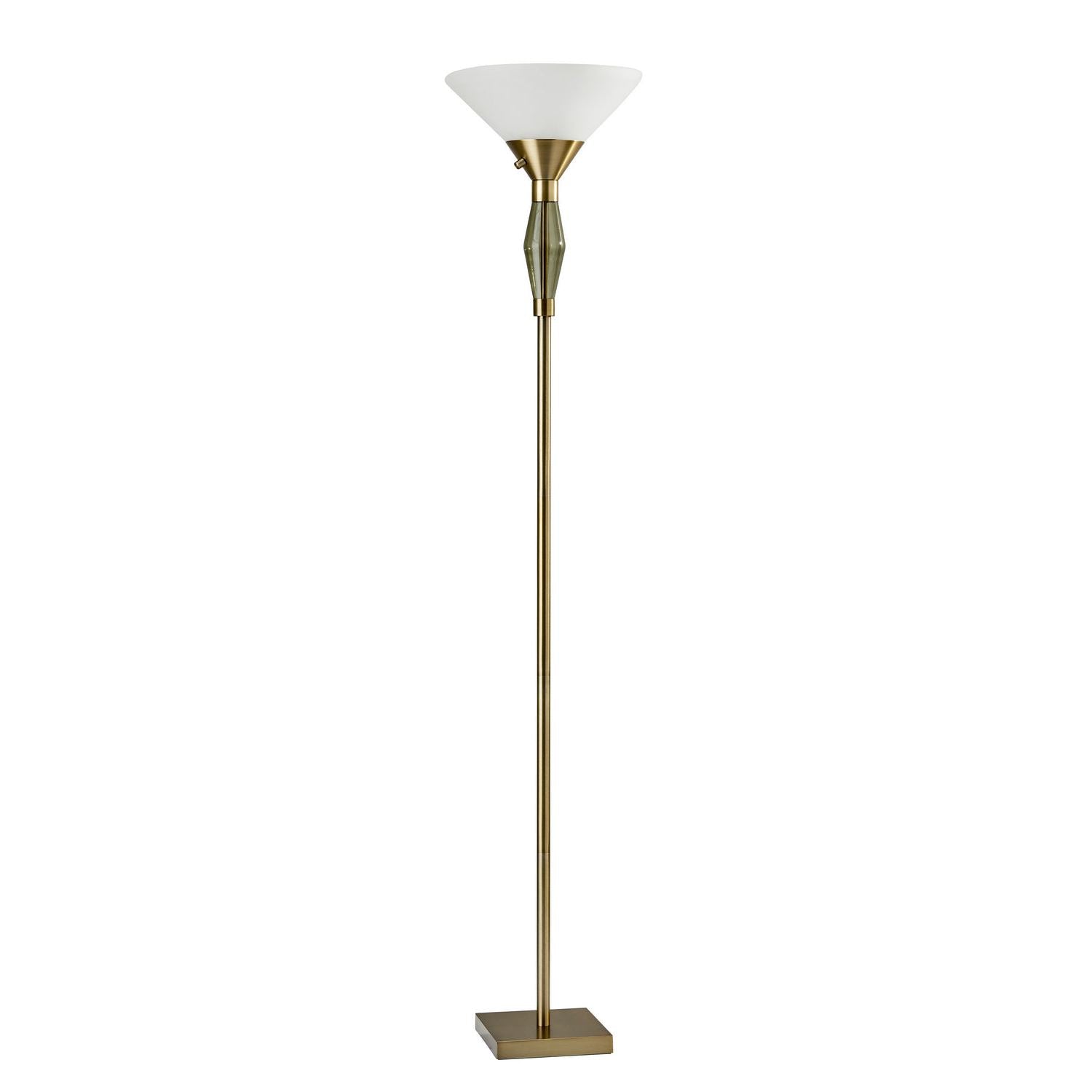 Adesso Home - 5168-21 - Two Light Torchiere - Murphy - Antique Brass