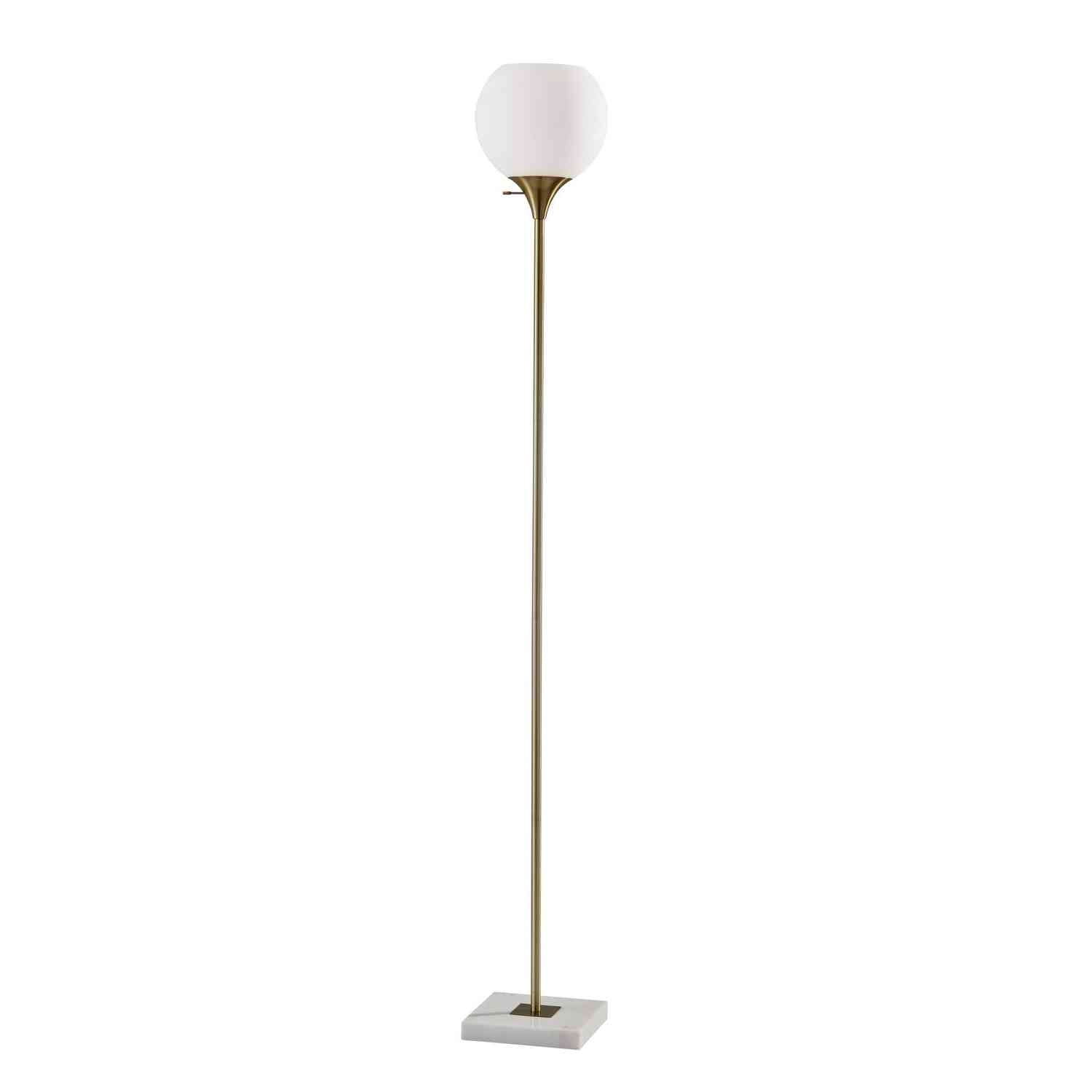 Adesso Home - 5179-21 - Torchiere - Fiona - White Marble