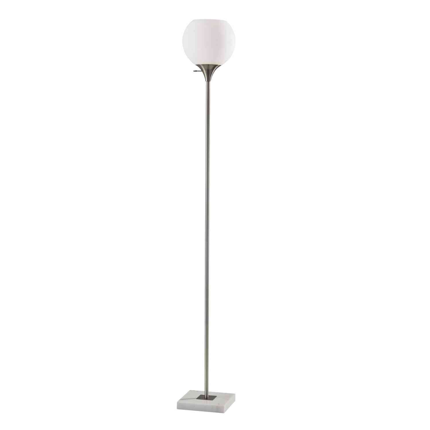 Adesso Home - 5179-22 - Torchiere - Fiona - White Marble