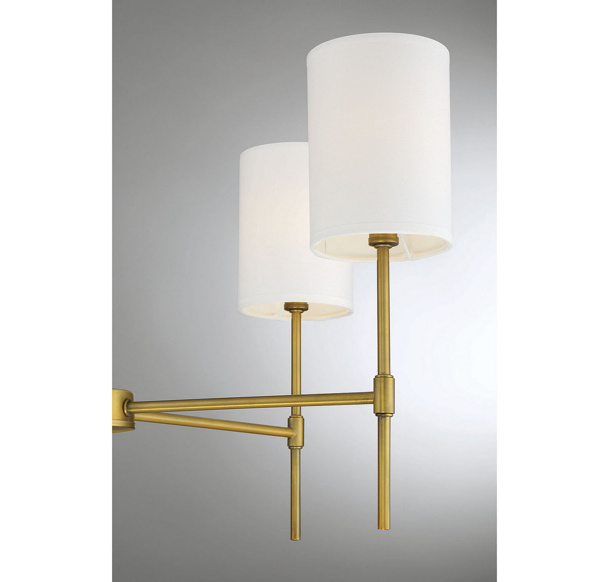 Meridian - M10067NB - Five Light Chandelier - Mchan - Natural Brass