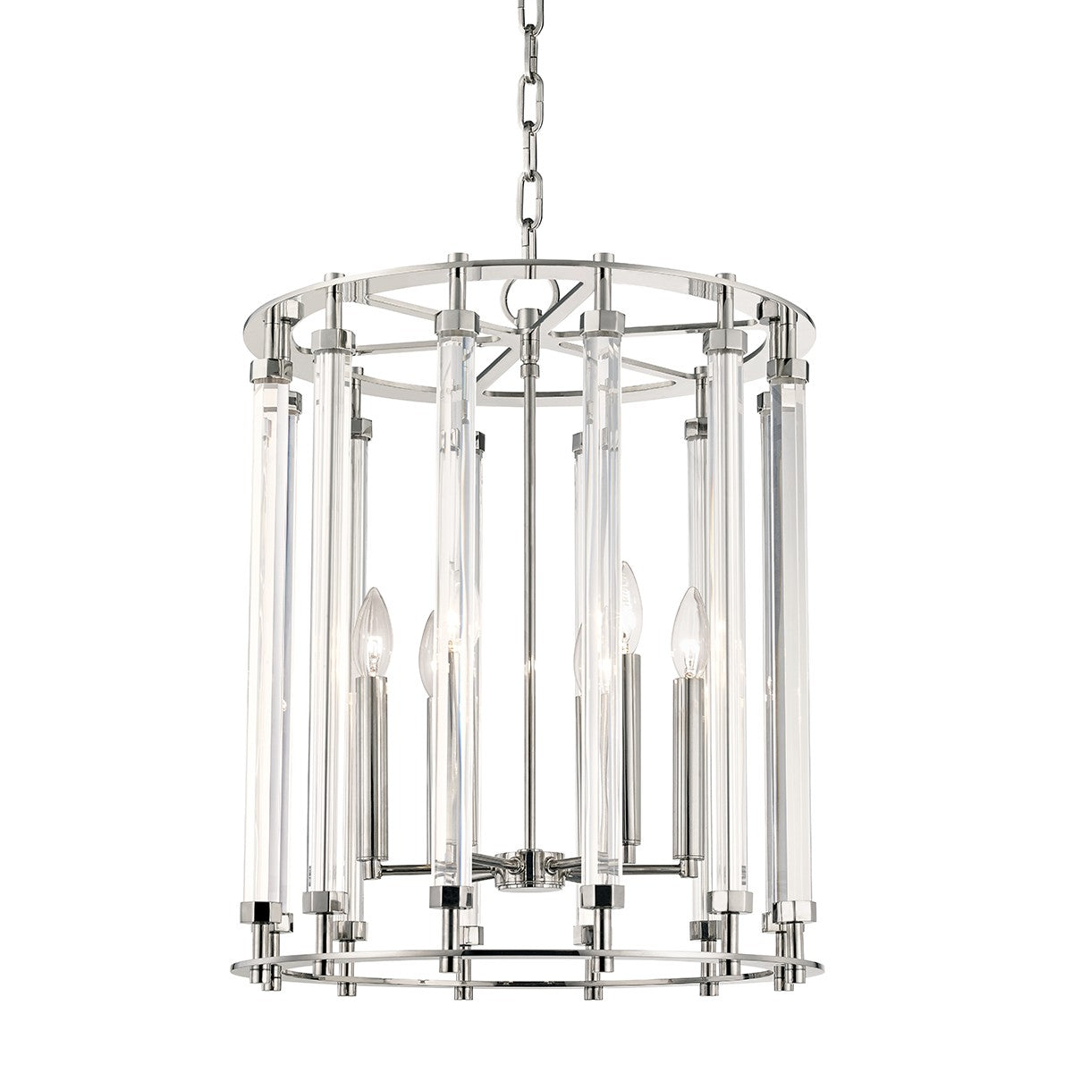 Hudson Valley - 2818-PN - Six Light Lantern - Haddon - Polished Nickel