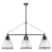 Hudson Valley - 7313-OB - Three Light Island Pendant - Haverhill - Old Bronze