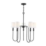 Meridian - M10077AI - Five Light Chandelier - Mchan - Aged Iron