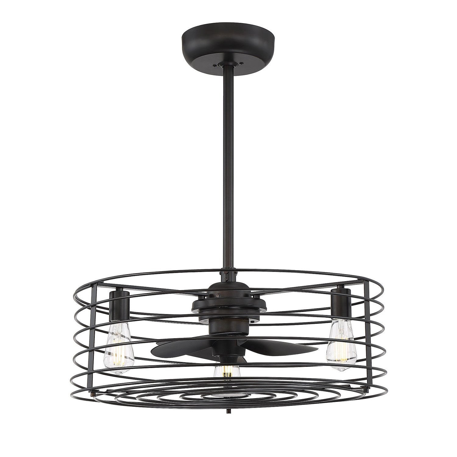 Meridian - M2007ORB - Three Light Fan D'lier - Moutd - Oil Rubbed Bronze