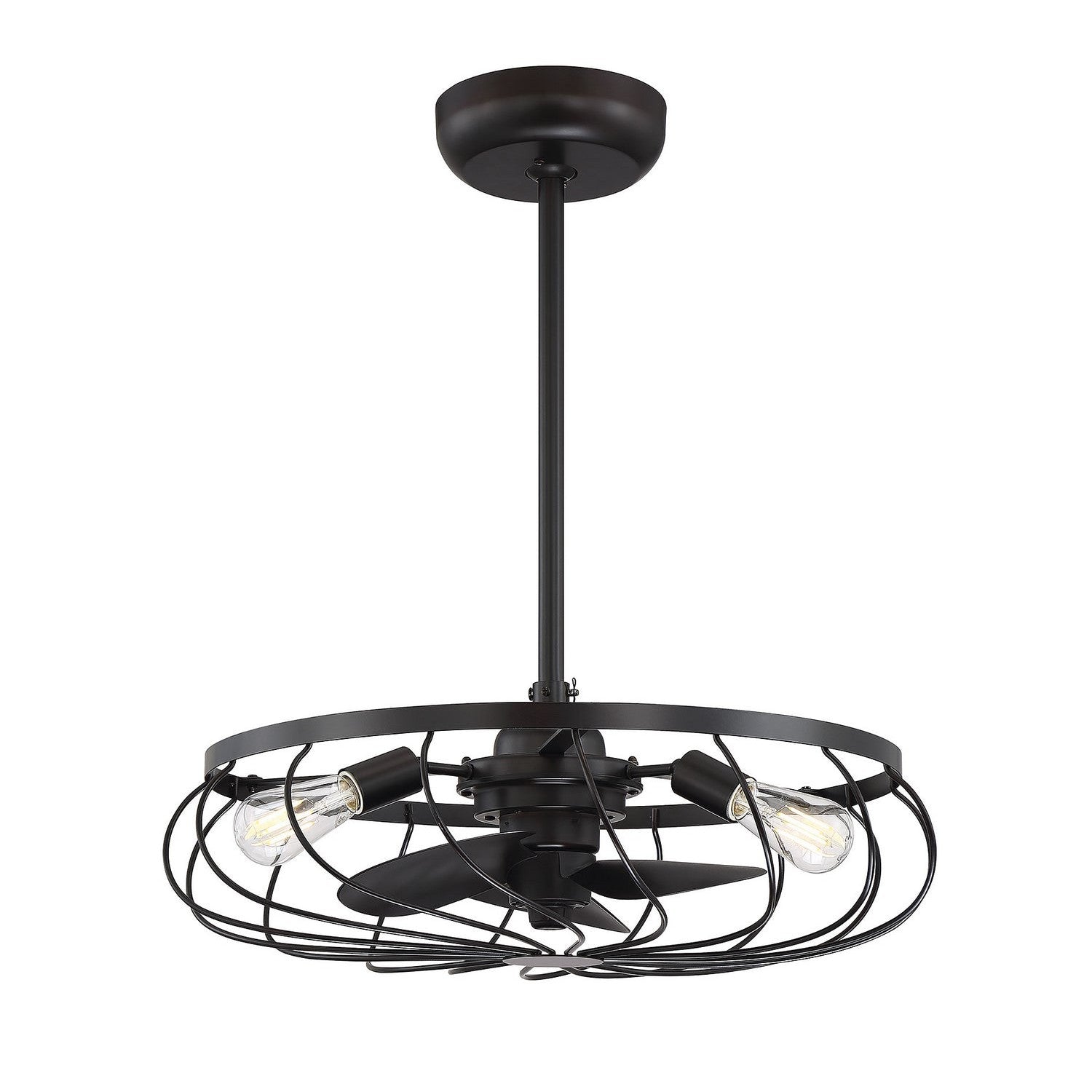 Meridian - M2008ORB - Three Light Fan D'lier - Moutd - Oil Rubbed Bronze
