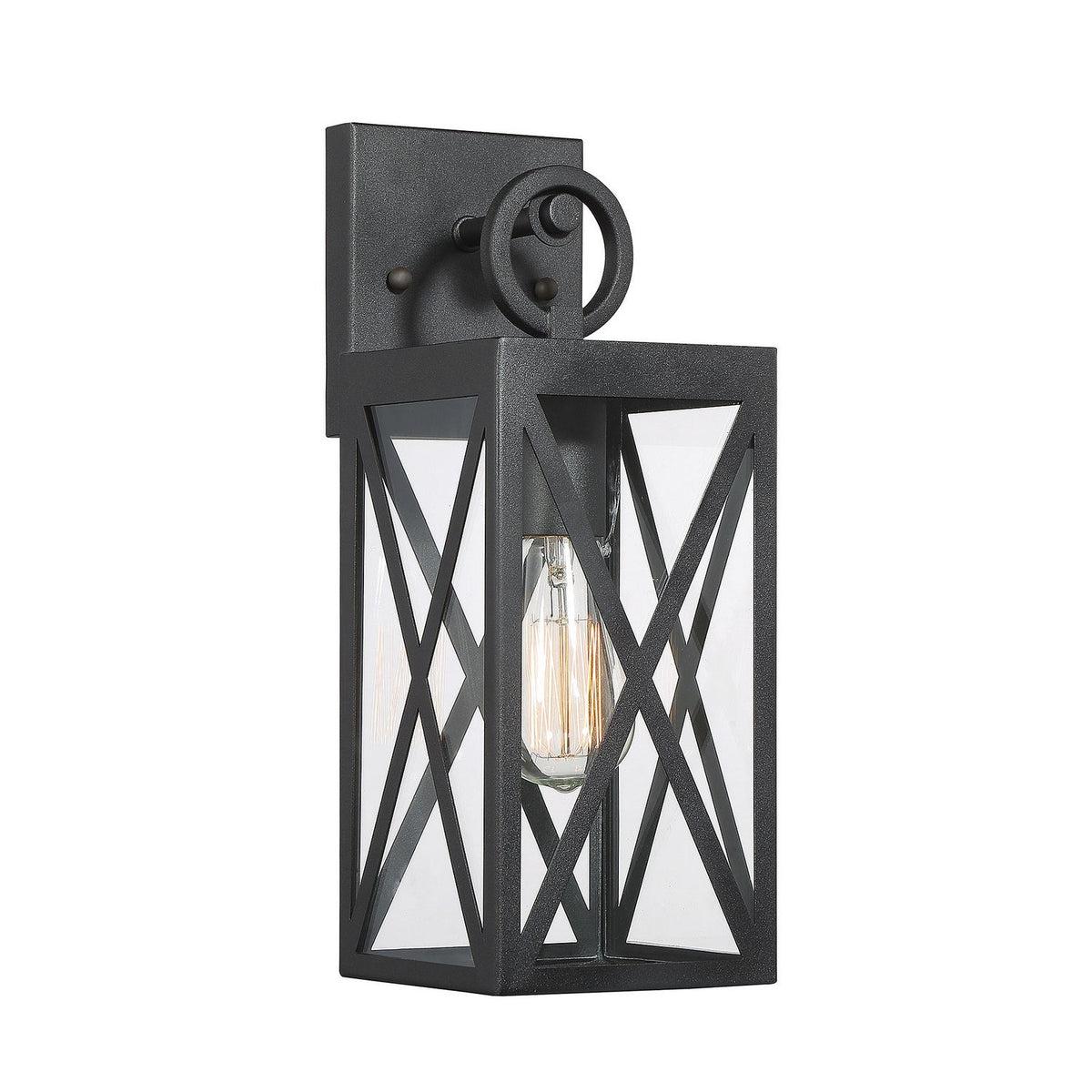 Meridian - M50027BK - One Light Outdoor Wall Sconce - Moutd - Black