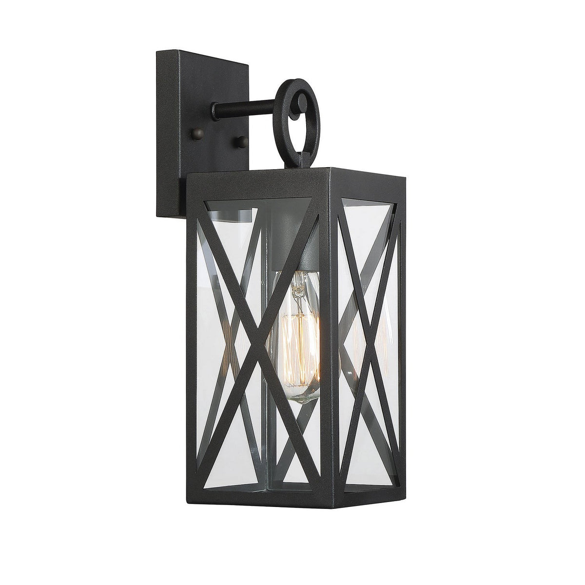 Meridian - M50027BK - One Light Outdoor Wall Sconce - Moutd - Black