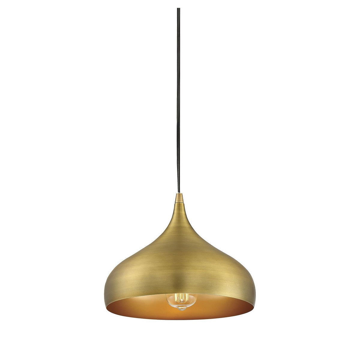 Meridian - M70075NB - One Light Mini Pendant - Mmin2 - Natural Brass