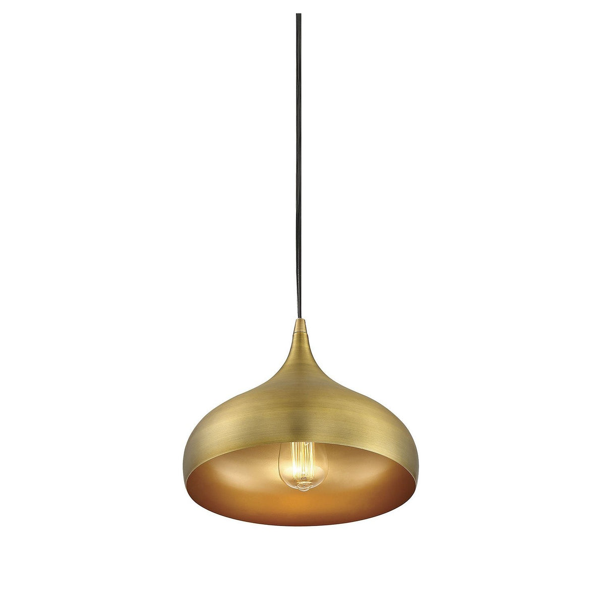 Meridian - M70075NB - One Light Mini Pendant - Mmin2 - Natural Brass