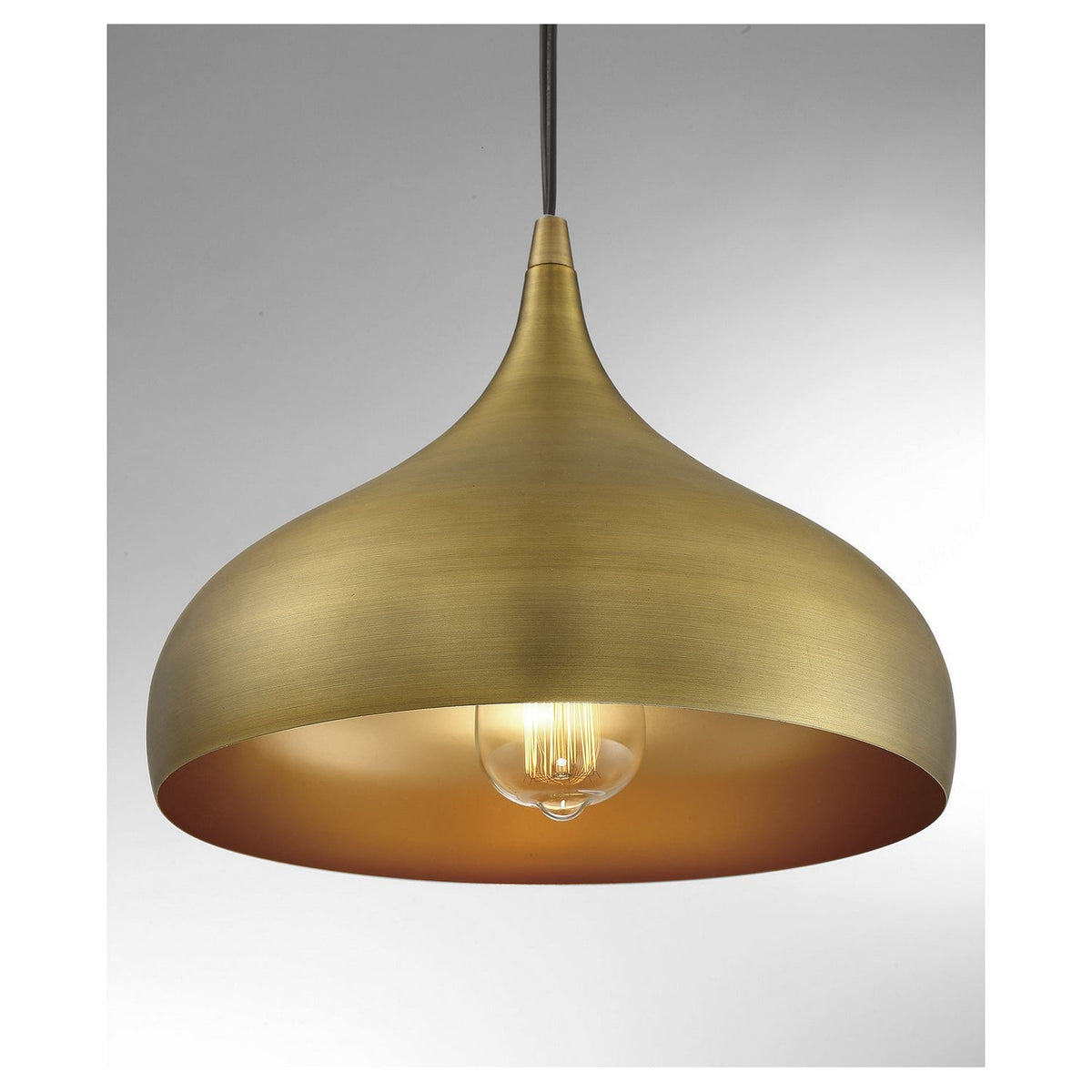 Meridian - M70075NB - One Light Mini Pendant - Mmin2 - Natural Brass