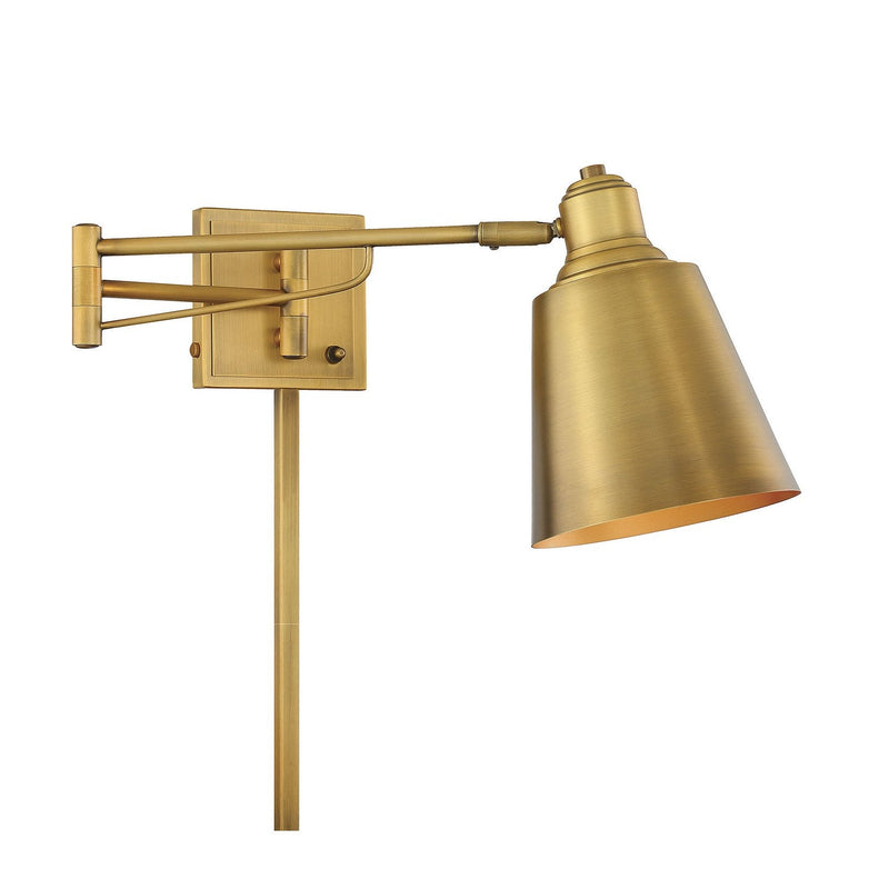 Meridian - M90047NB - One Light Wall Sconce - Mscon - Natural Brass