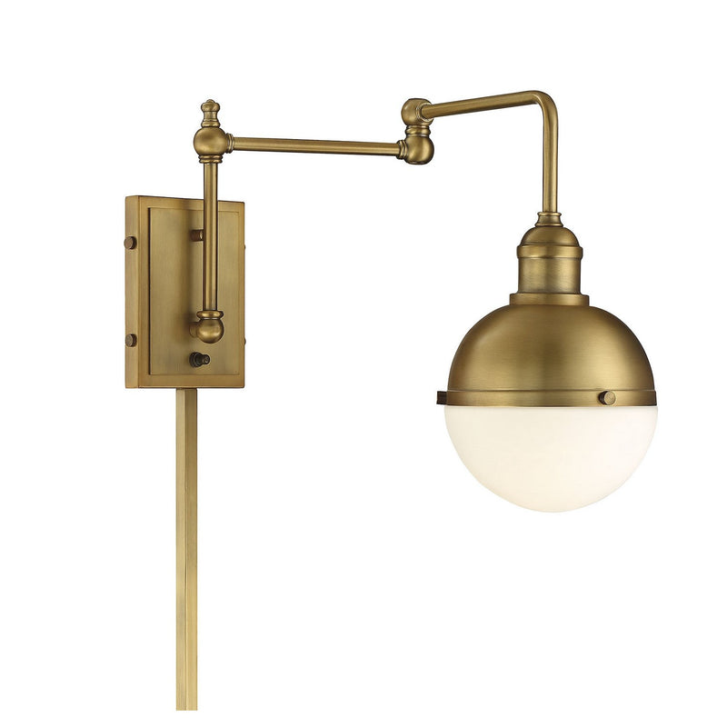 Meridian - M90052NB - One Light Wall Sconce - Mscon - Natural Brass