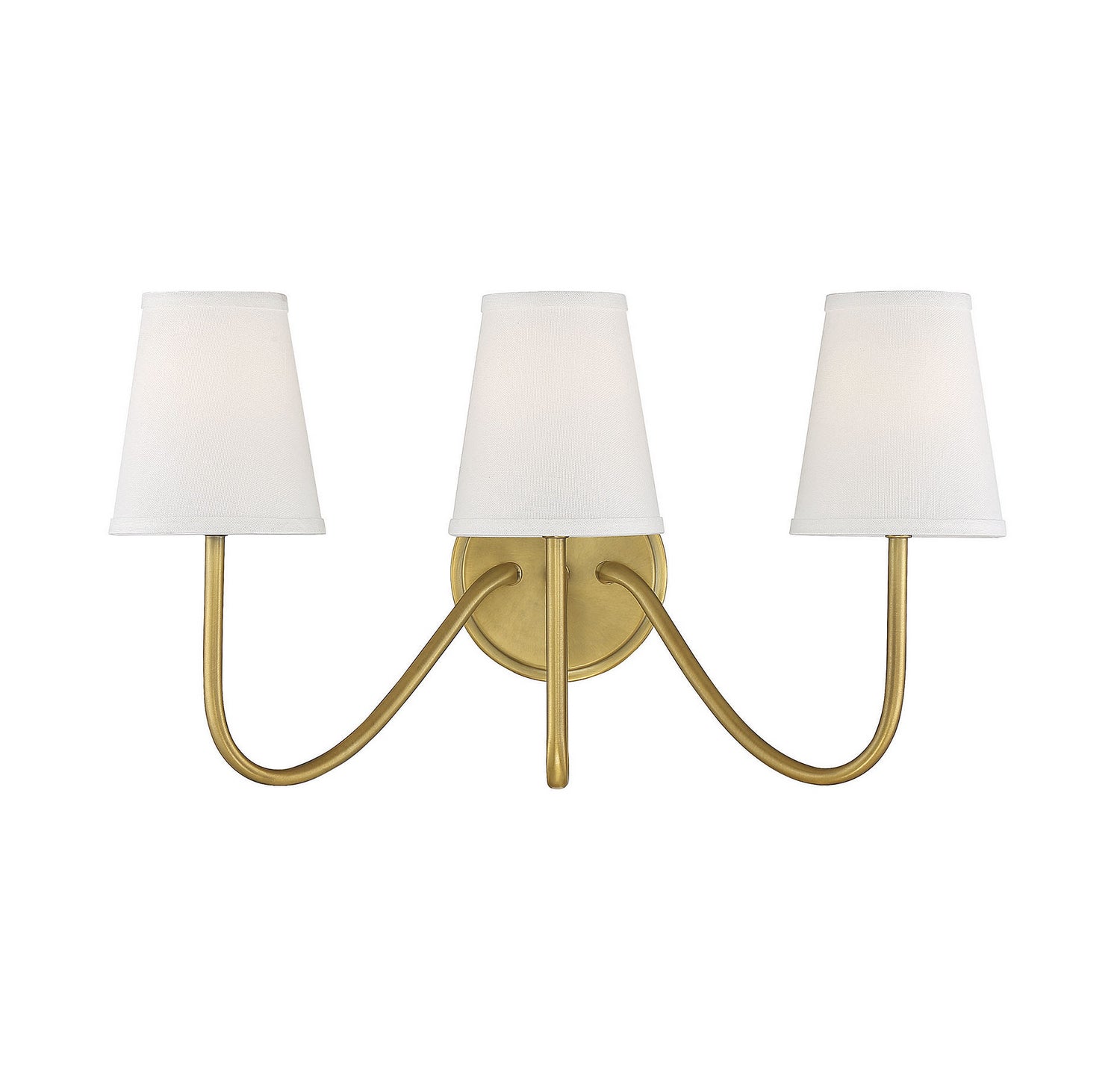 Meridian - M90056NB - Three Light Wall Sconce - Mscon - Natural Brass
