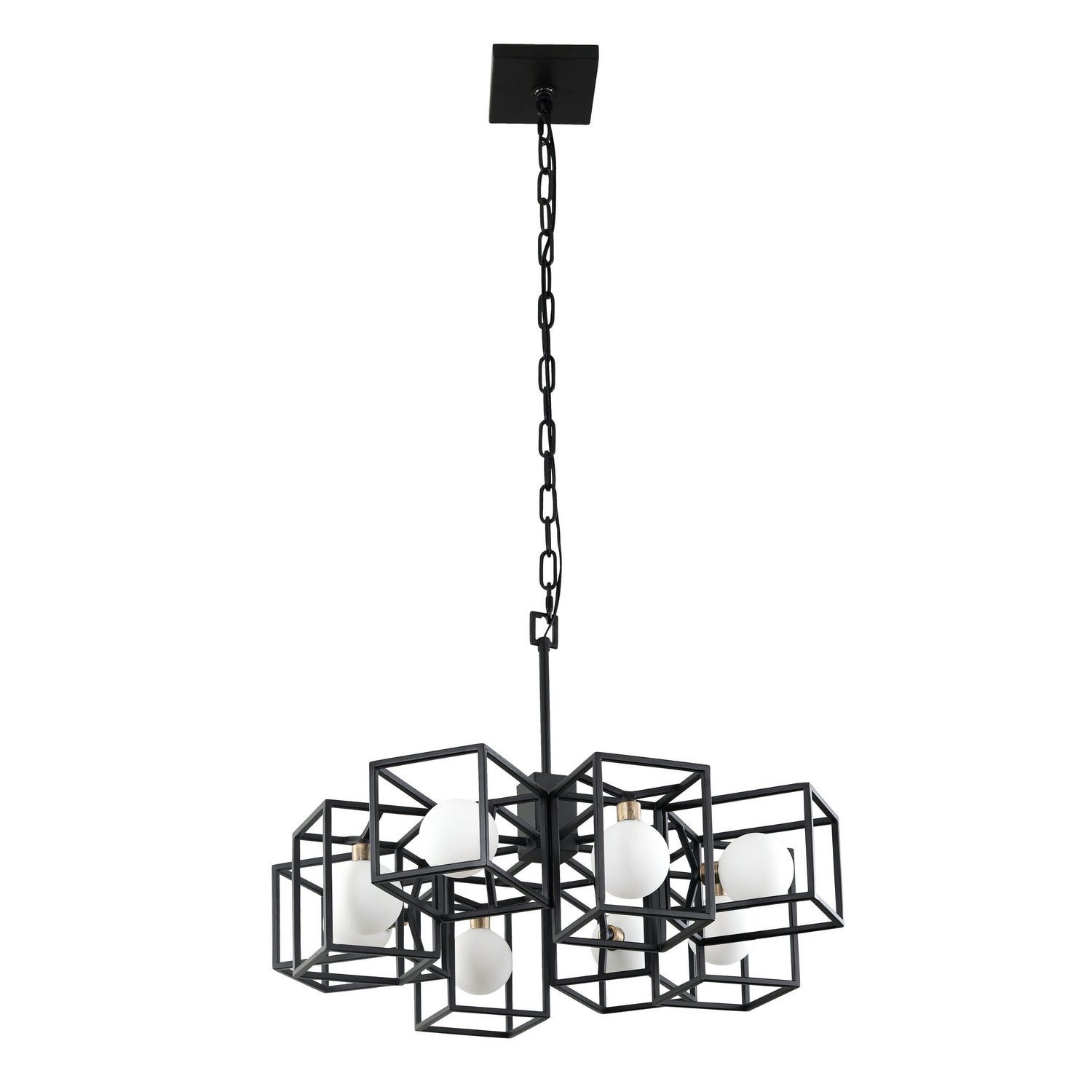 Varaluz - 325C08CBHG - Eight Light Pendant - Plaza - Carbon/Havana Gold