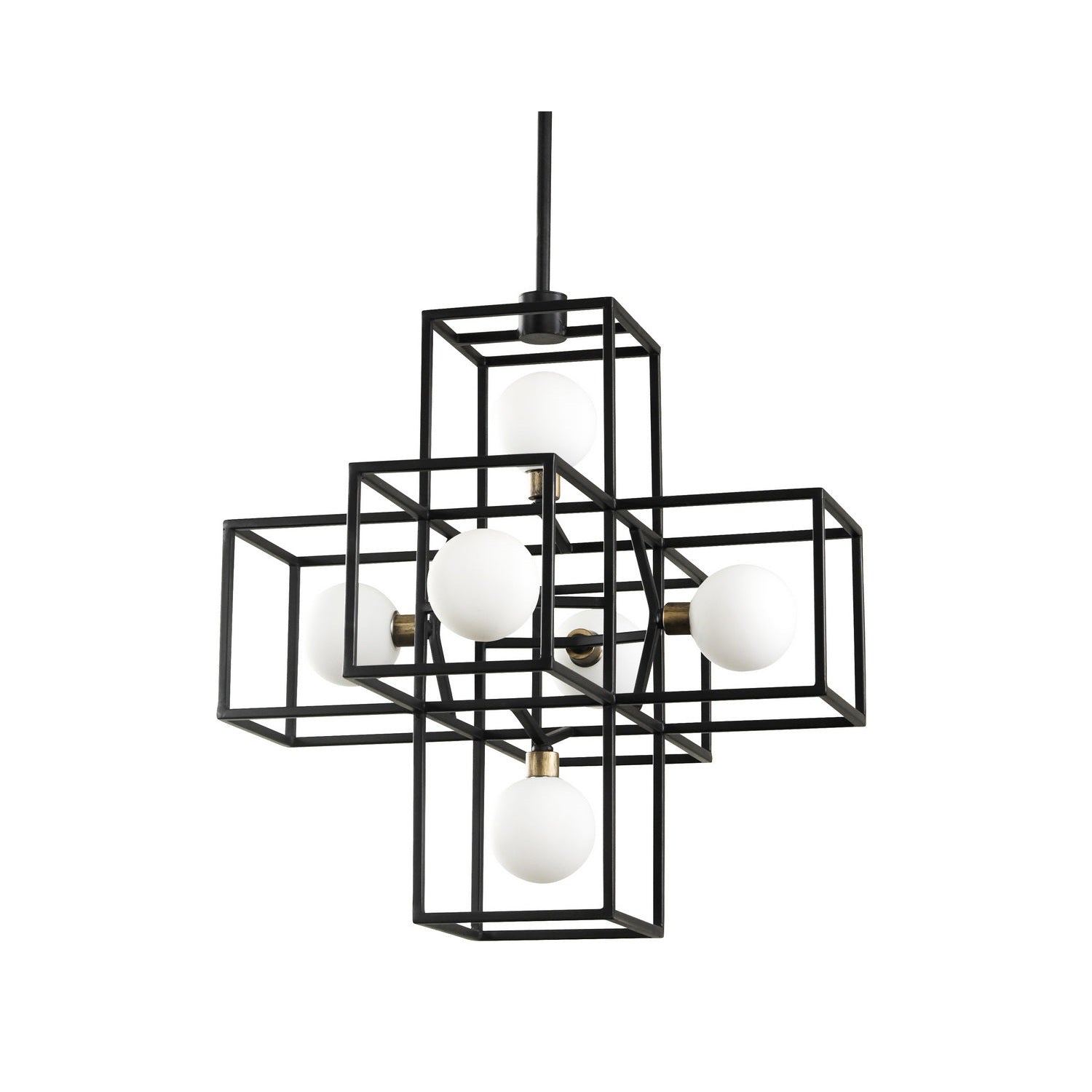 Varaluz - 325P06CBHG - Six Light Pendant - Plaza - Carbon/Havana Gold