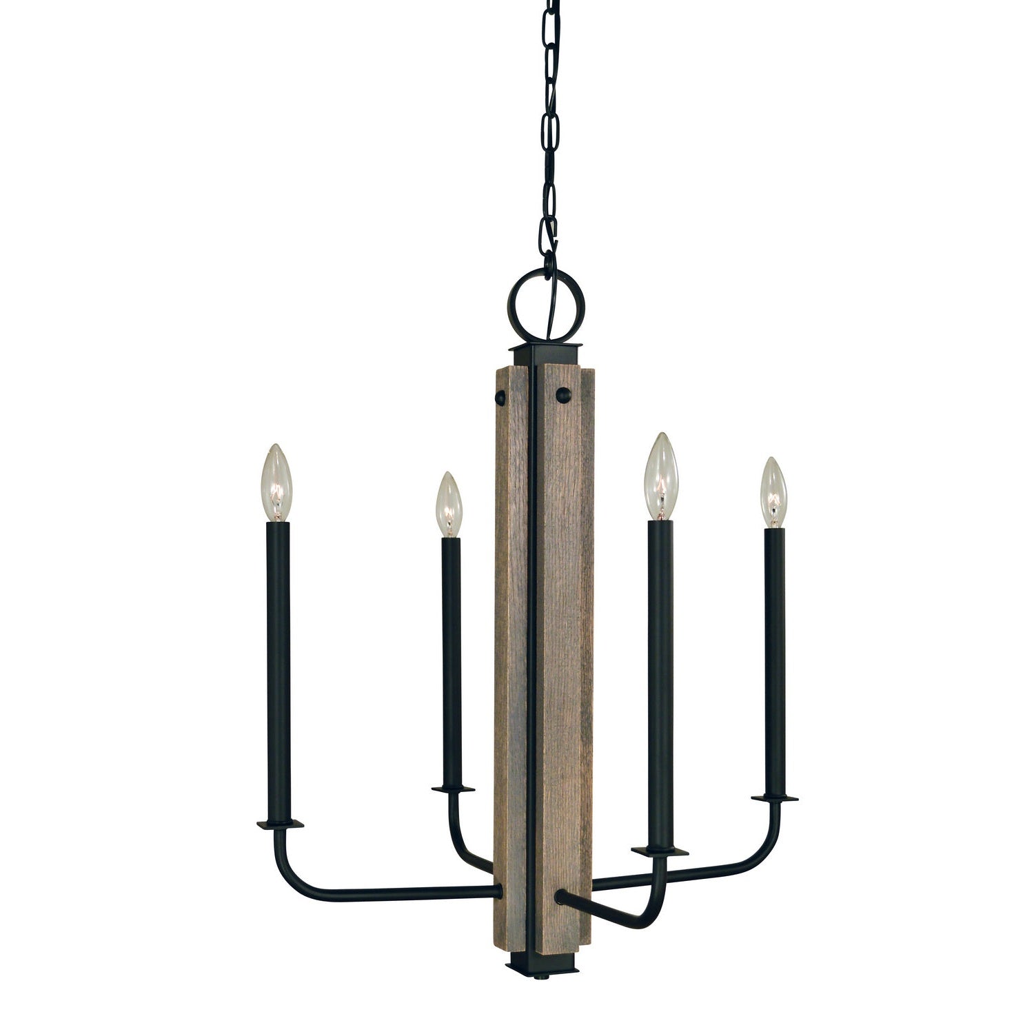 Framburg - 5414 MBLACK - Four Light Chandelier - Loft - Matte Black