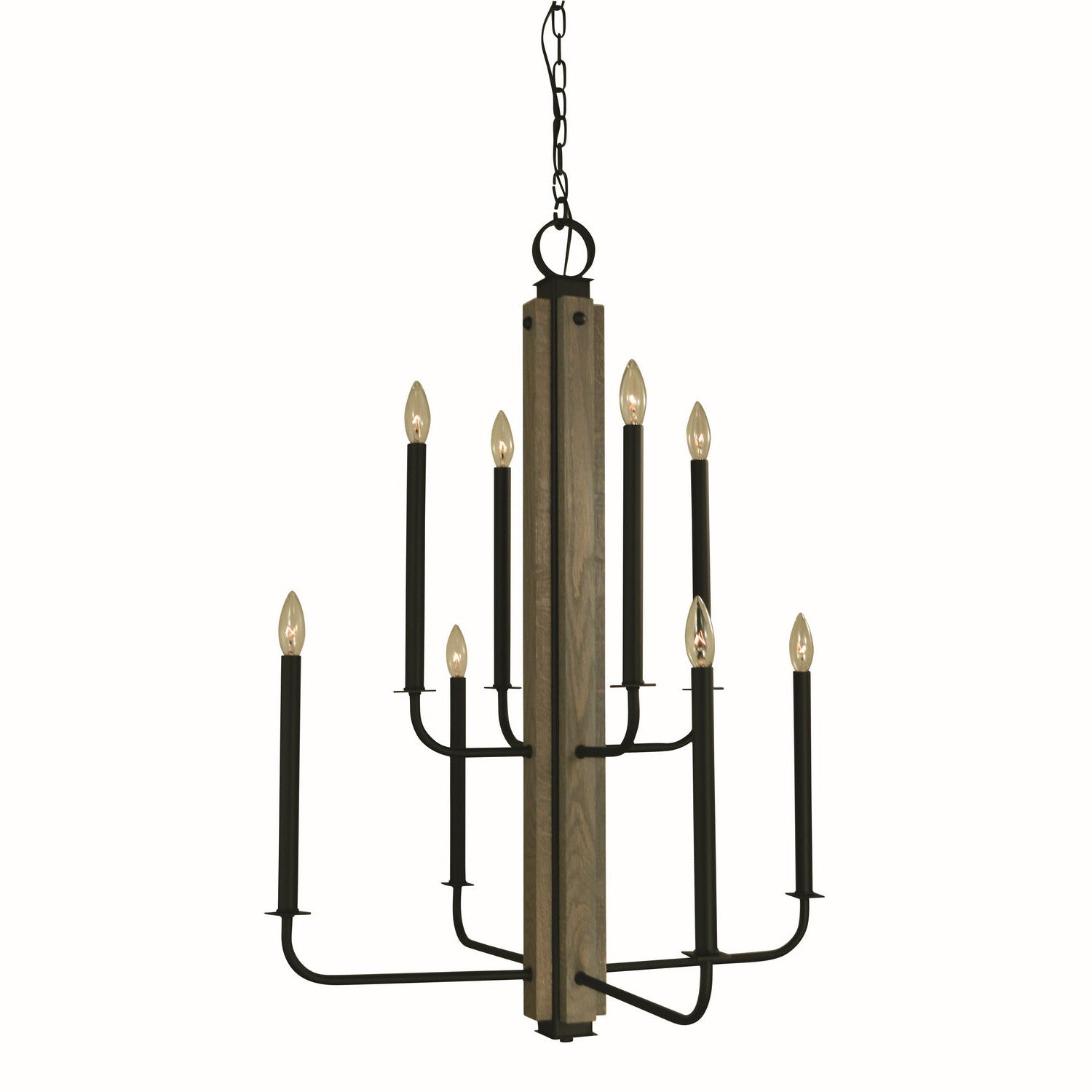 Framburg - 5418 MBLACK - Eight Light Foyer Chandelier - Loft - Matte Black