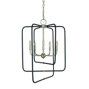 Framburg - 5427 SP/MBLACK - Five Light Foyer Chandelier - Montrose - Satin Pewter w/Matte Black