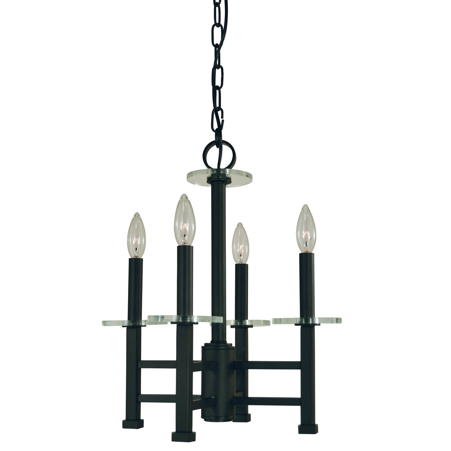 Framburg - 5444 MBLACK - Four Light Chandelier - Metropolitan - Matte Black