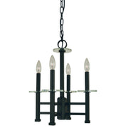 Framburg - 5444 MBLACK - Four Light Chandelier - Metropolitan - Matte Black