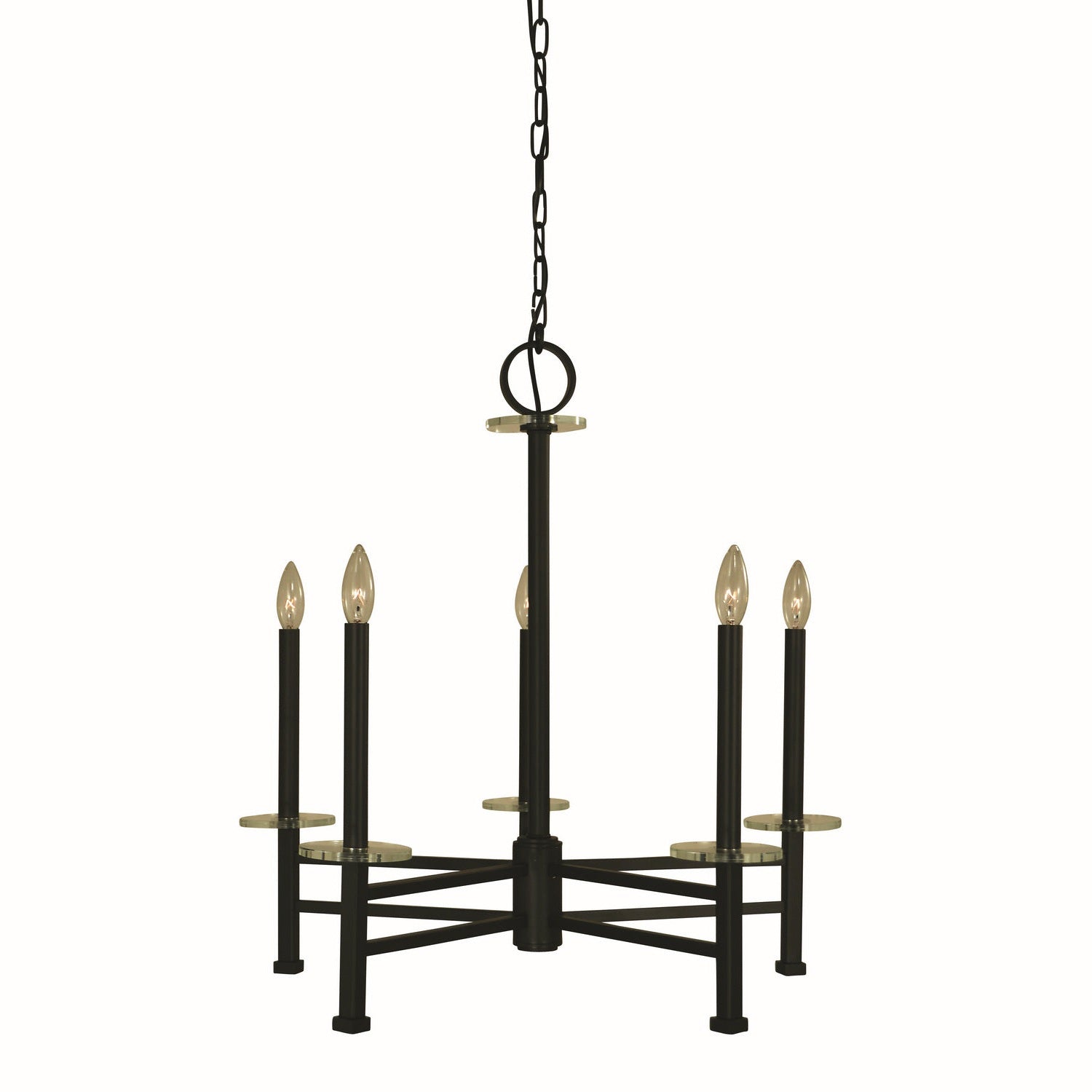 Framburg - 5445 MBLACK - Five Light Chandelier - Metropolitan - Matte Black