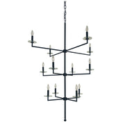 Framburg - 5452 MBLACK - 12 Light Foyer Chandelier - Muse - Matte Black