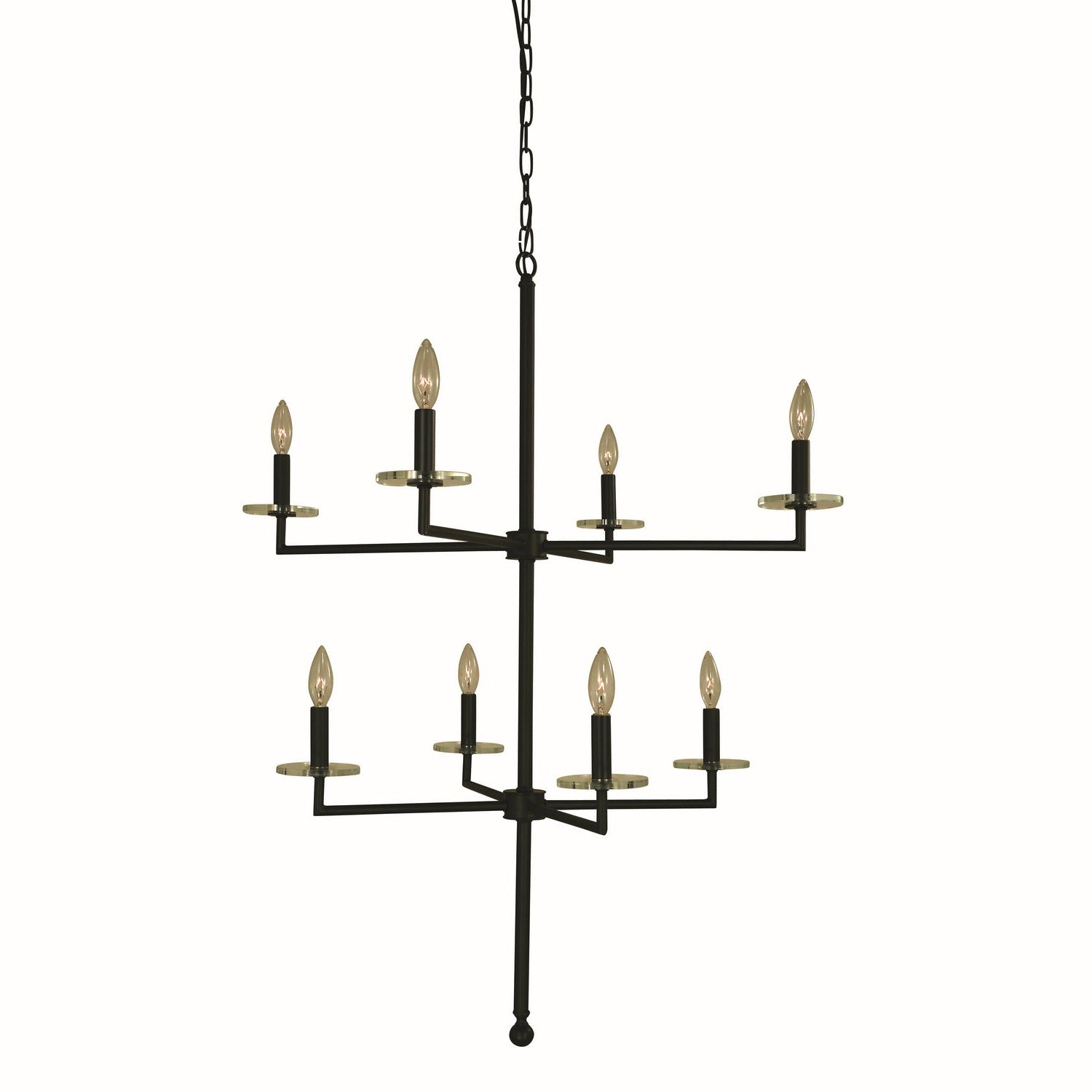 Framburg - 5458 MBLACK - Eight Light Foyer Chandelier - Muse - Matte Black