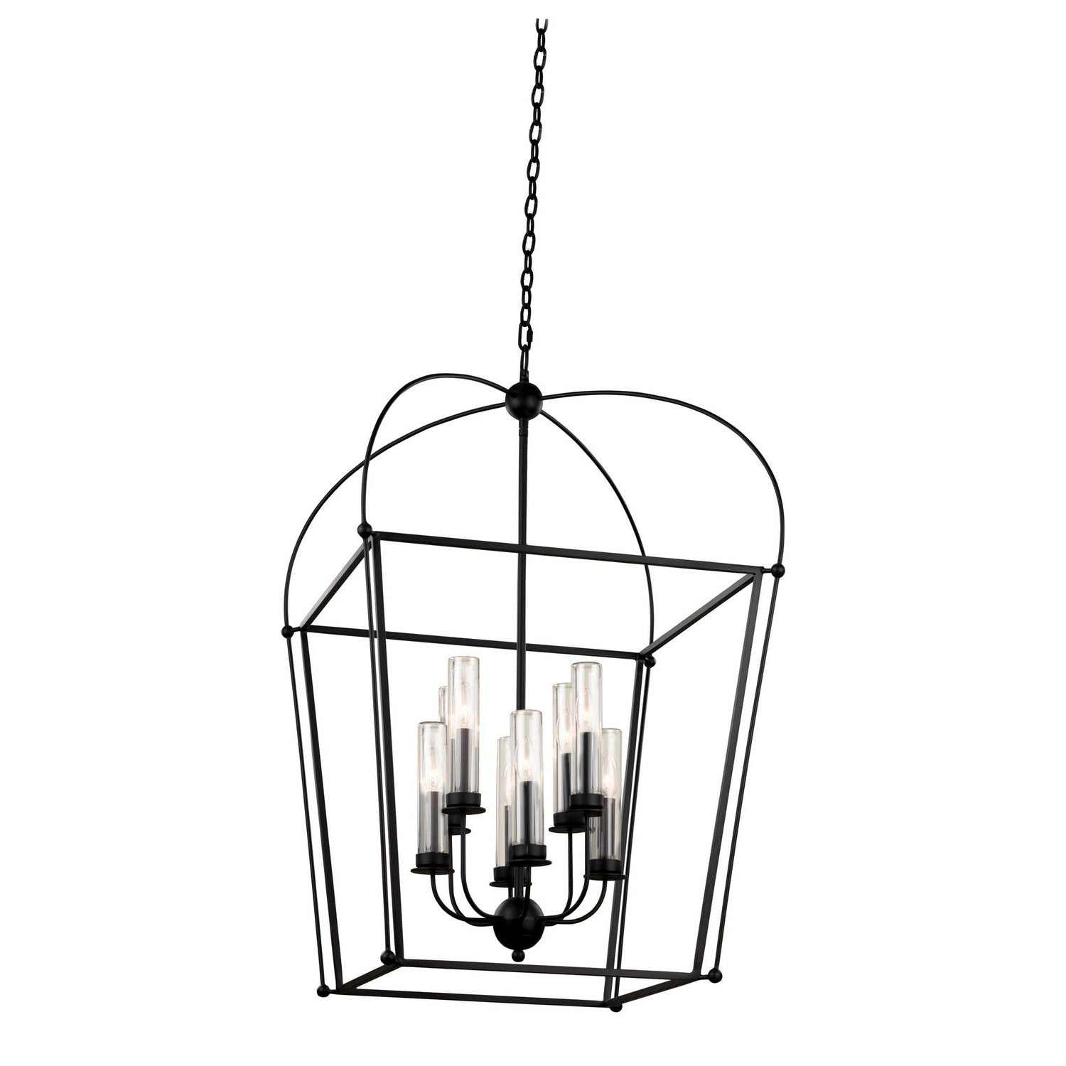 Kalco - 409353BM - Eight Light Pendant - Sutter - Smooth Matte Black