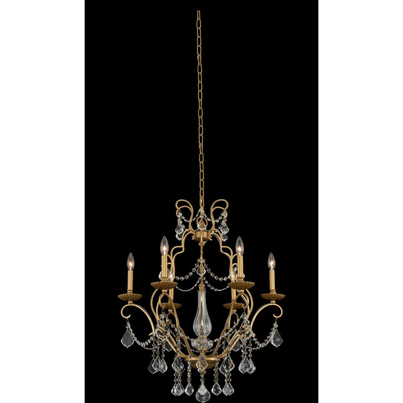 Allegri - 027470-047-FR001 - Six Light Chandelier - Elise - Gold Patina