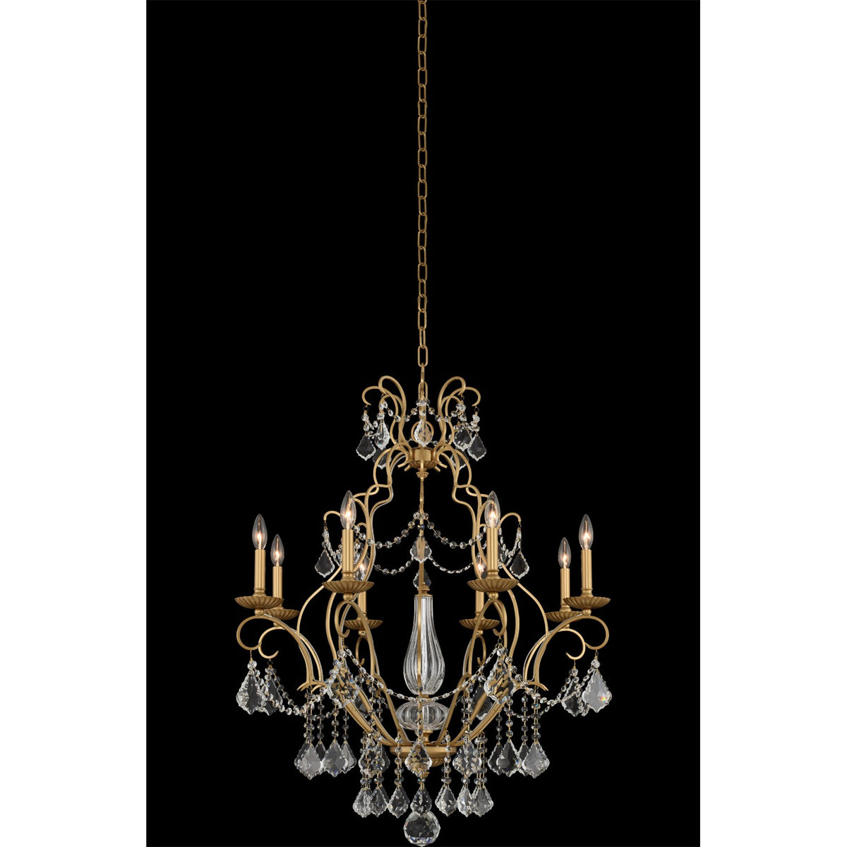 Allegri - 027471-047-FR001 - Eight Light Chandelier - Elise - Gold Patina