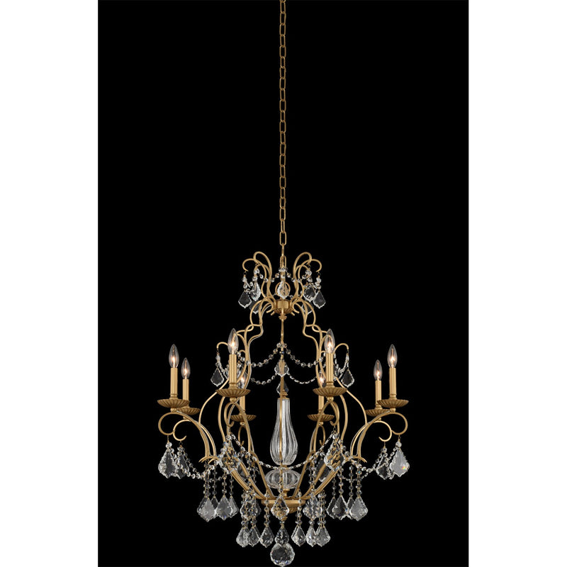 Allegri - 027471-047-FR001 - Eight Light Chandelier - Elise - Gold Patina