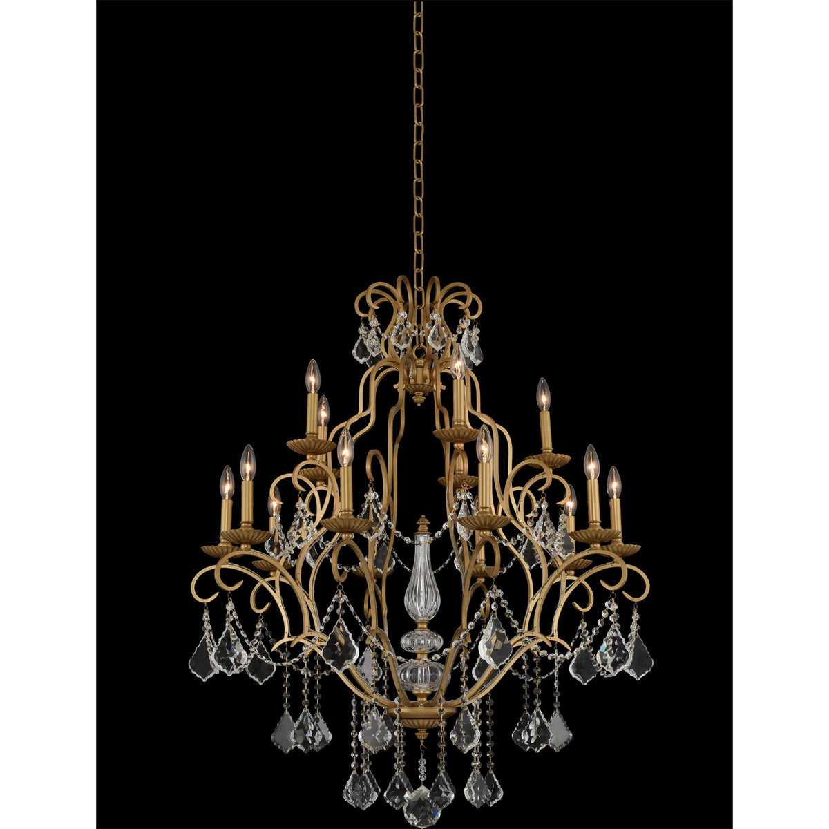 Allegri - 027473-047-FR001 - 15 Light Chandelier - Elise - Gold Patina