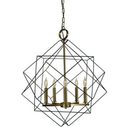Framburg - 4705 MB/AB - Five Light Chandelier - Etoile - Mahogany Bronze w/Antique Brass