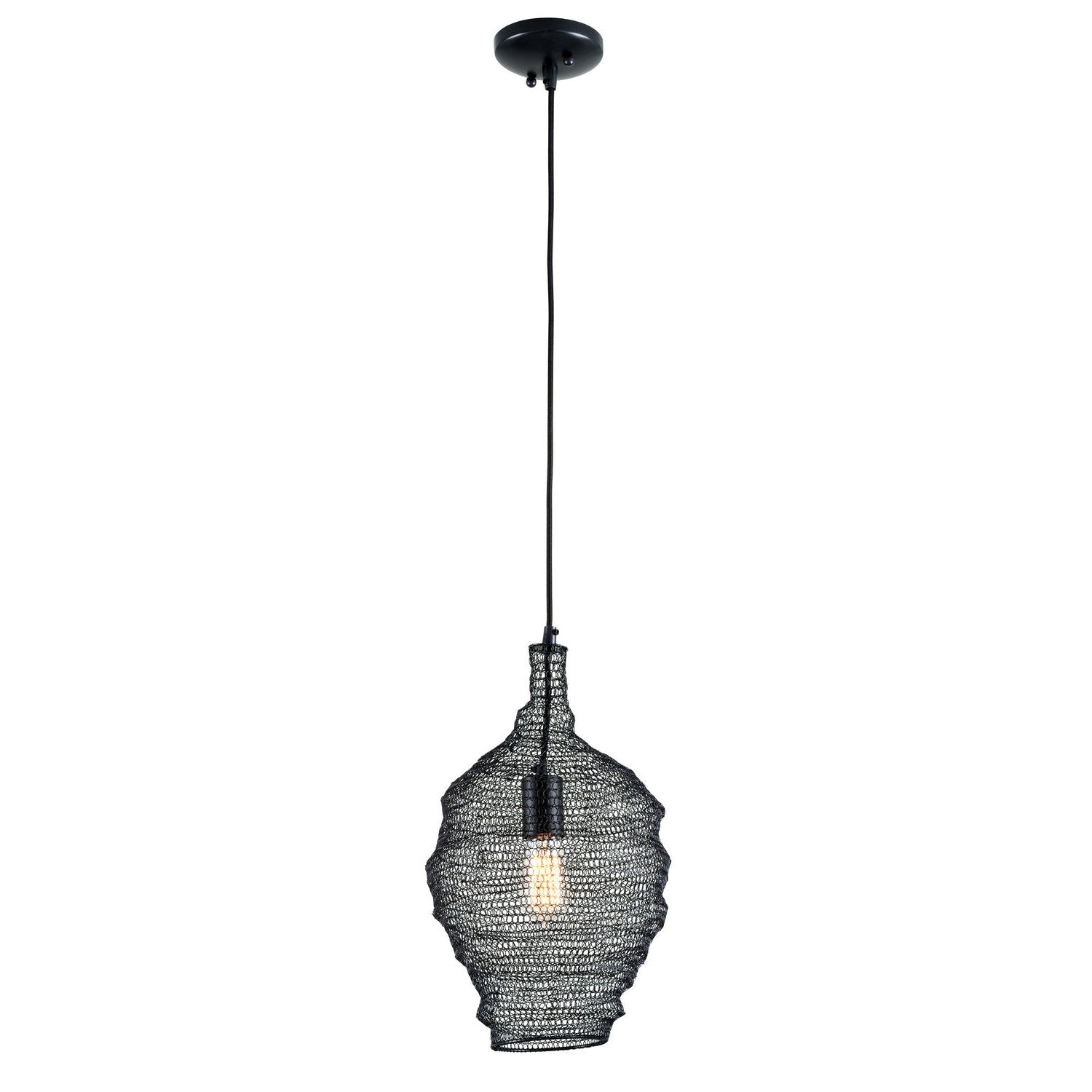 Troy Lighting - F6775-SBK - One Light Pendant - Wabi Sabi - Black