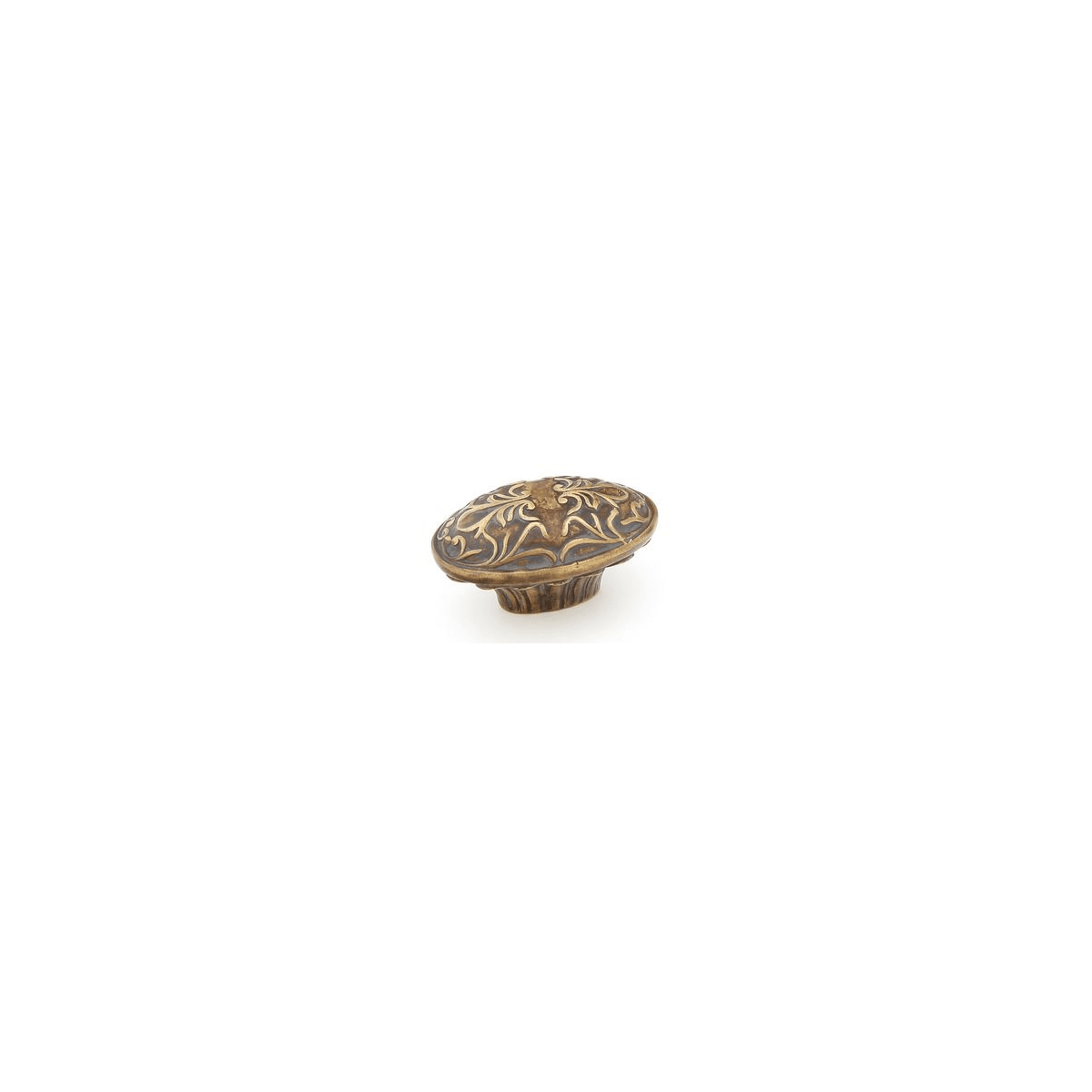 Cantata 1-1/4" Solid Brass Oval Ornate Venetian Cabinet Knob from Symphony Elegance