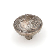 Schaub and Company - 994-MSL - Cantata 1-3/16" Decorative Venetian Round Solid Brass Luxury Scrolled Cabinet Knob from Symphony Elegance in Monticello Silver