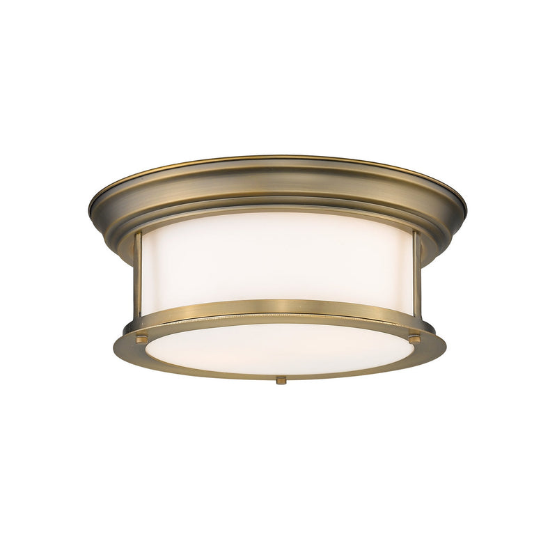 Z-Lite - 2011F13-HBR - Two Light Flush Mount - Sonna - Heritage Brass