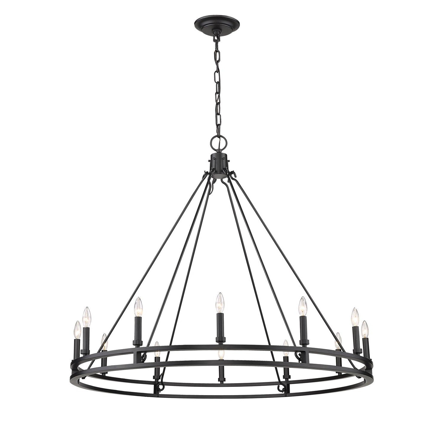 Z-Lite - 4005-12MB - 12 Light Chandelier - Dennison - Matte Black