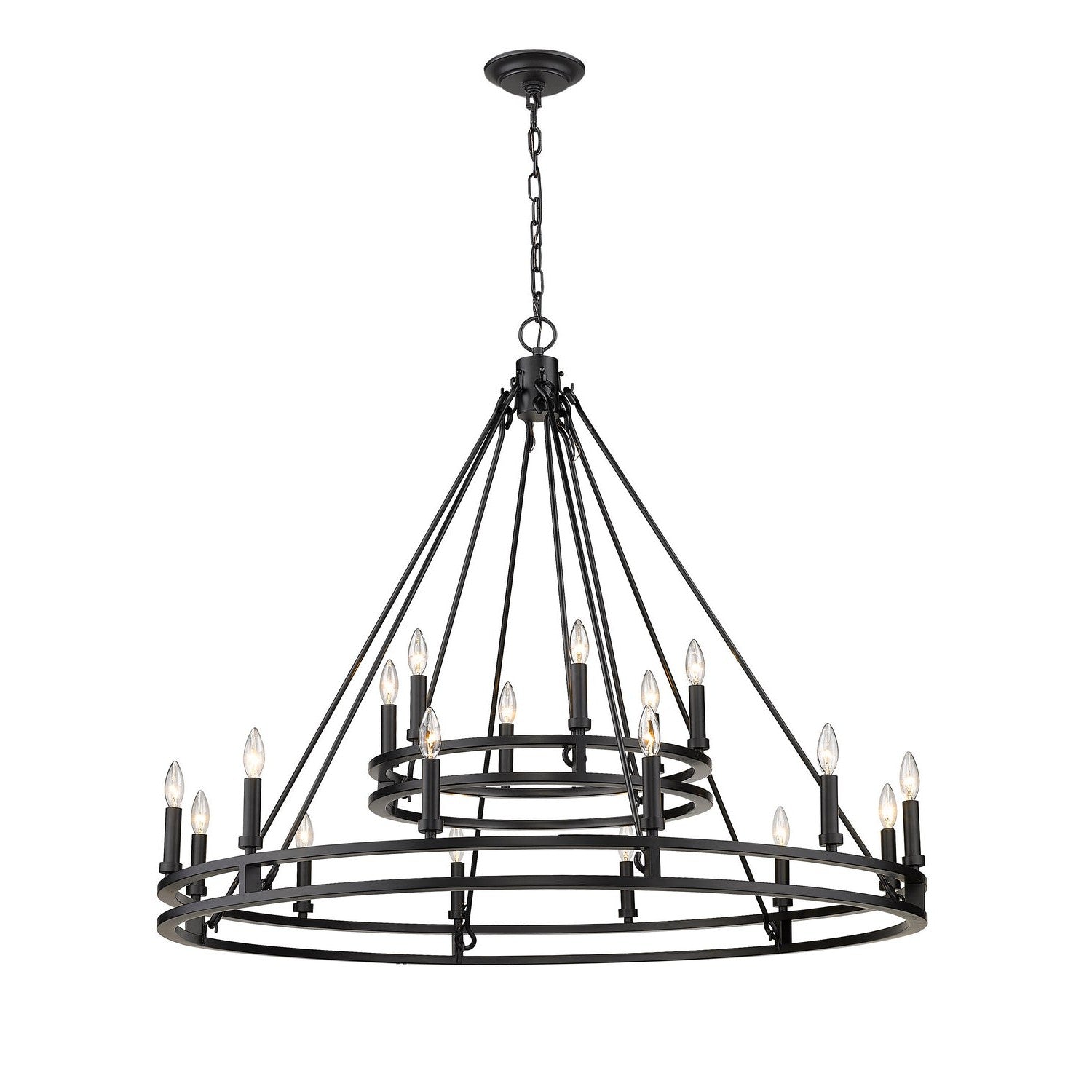 Z-Lite - 4005-18MB - 18 Light Chandelier - Dennison - Matte Black